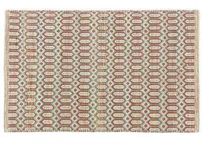 Checkered Dots Cotton Wool Rug