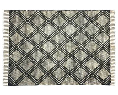 Handwoven Diamond Cotton Wool Carpet
