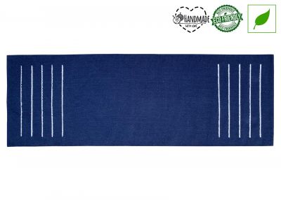 Navy Handwoven Cotton Yoga Mat